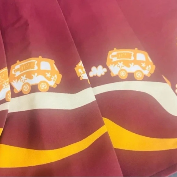 Scooby Doo x Smak Parlour Mystery Machine Border Mini Skirt, Maroon, M/6-8, NWT - Picture 4 of 7